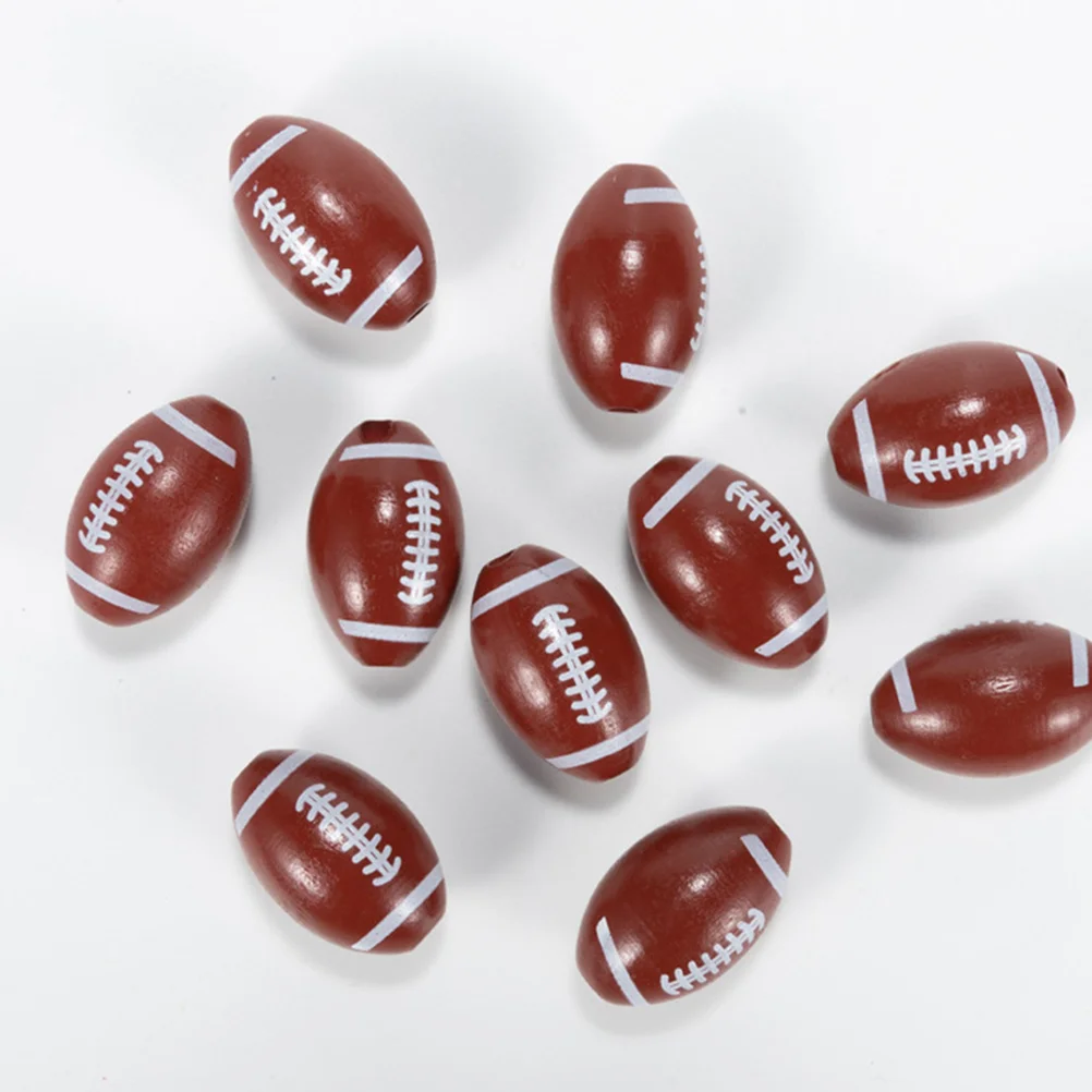 Деревянные бусины для регби красочные веревочные кисточки аксессуары рукоделия