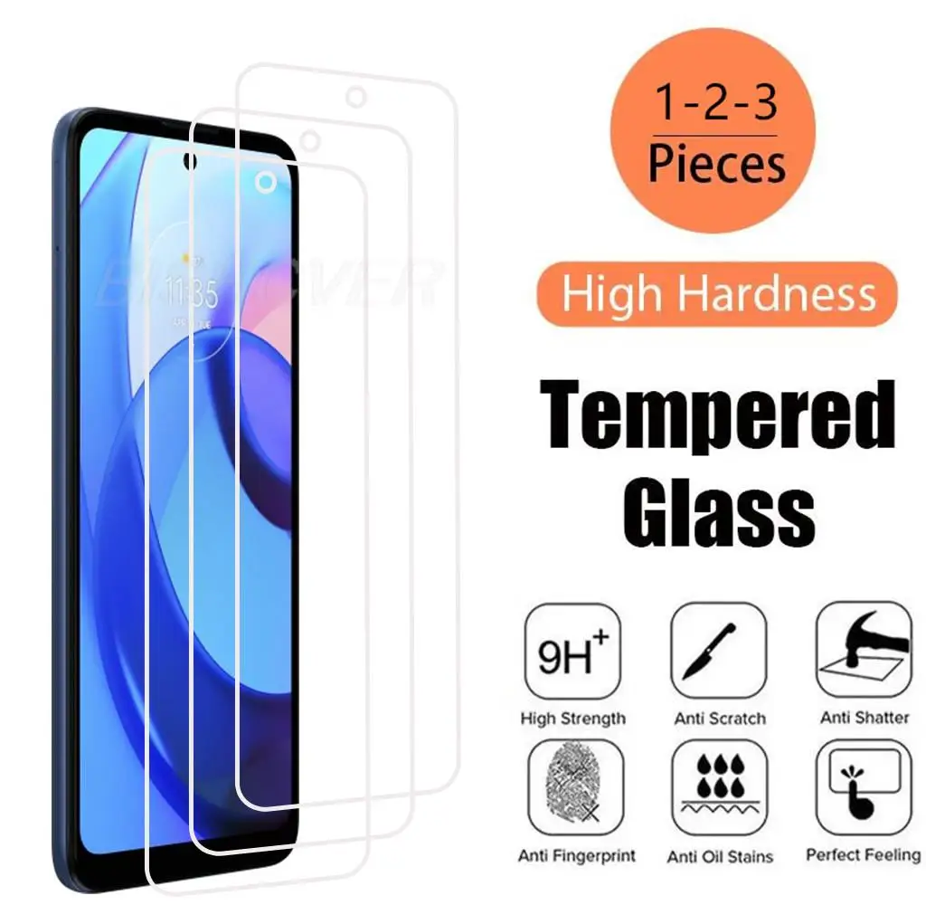 

For Motorola Moto E40 E30 HD Tempered Glass Protective On For Motorola Moto E40 6.5Inch Phone Screen Protector Film Cover