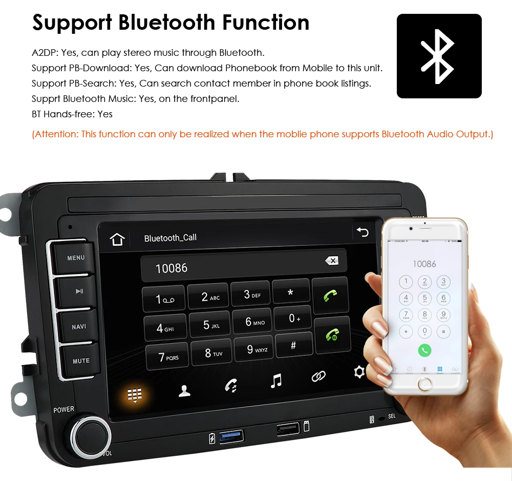 Автомагнитола Carplay мультимедийный плеер на Android с GPS для Volkswagen Touran Sharan Beetle Eos Skoda