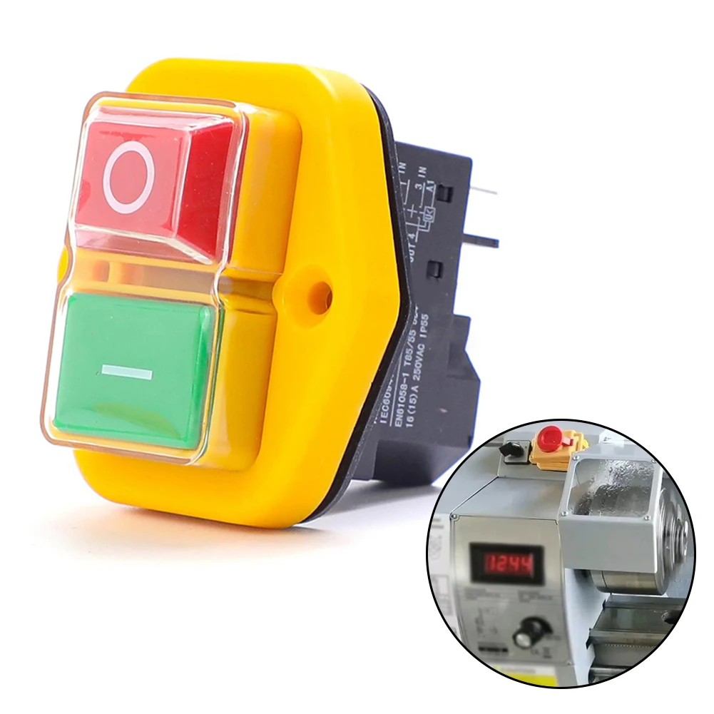 Кнопочный переключатель 18А садового инструмента уровень защиты IP55 пластиковый и