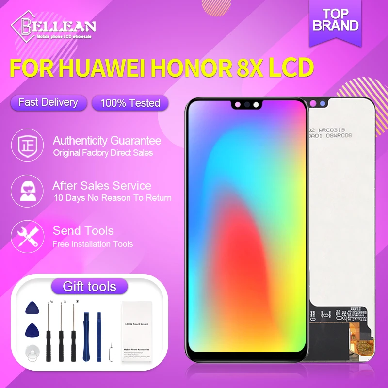 Оригинальный ЖК-дисплей 6 5 дюйма для Huawei Honor 8X экран с дигитайзером в сборе
