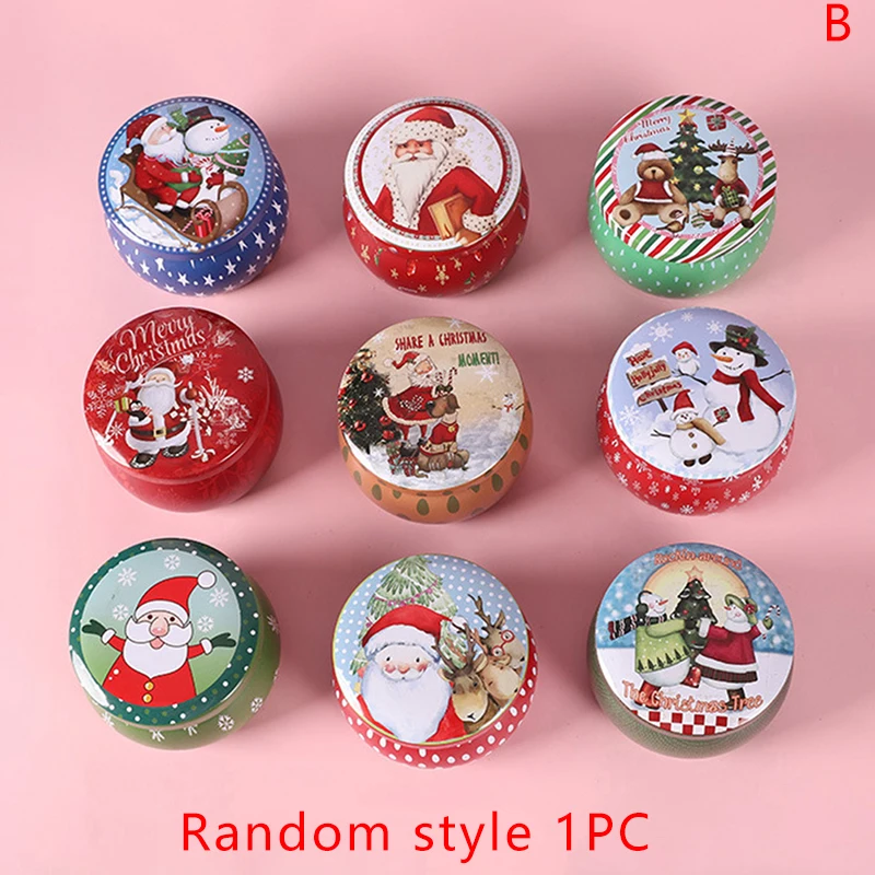 

1pc Random Christmas Mermaid Doll Scented Candle Tin Jar Portable Travel Soy Wax Plant Candle Gift Box Chrismas Supplies Gift
