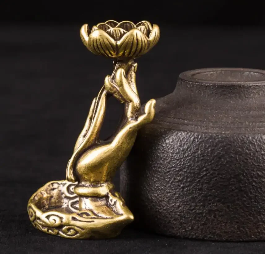 Латунные украшения для чайной церемонии руки Будды поворотный обратный поток