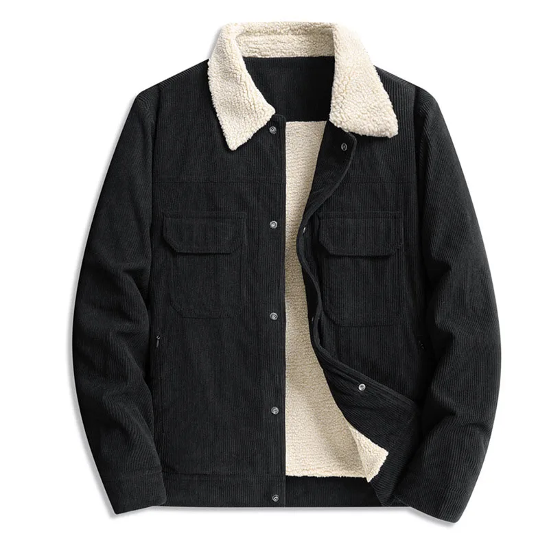 Plus Size 160KG Autumn Winter Men Jackets Loose Vintage Fleece 8XL 9XL Oversized Coats