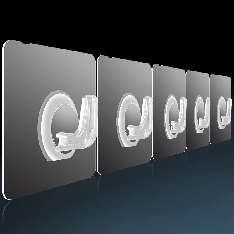 

Прозрачный настенный крючок 20 шт., прочные самоклеящиеся настенные вешалки для дверей, крючки на присоске, стойка с большой нагрузкой, присо...