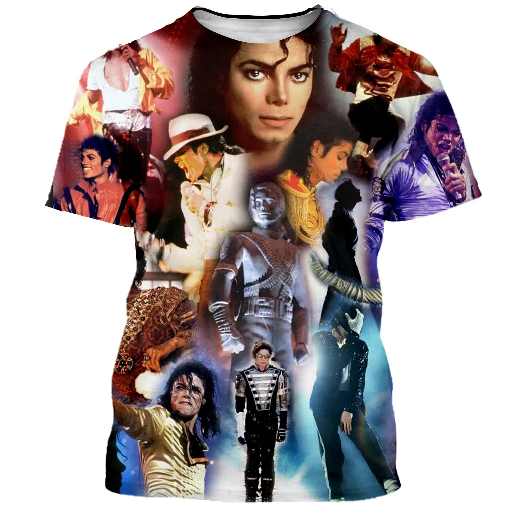 

Fashion Michael Jackson 3D Printed T-Shirt Men Women Casual Oversized Streetwear Harajuku Style Oversized Hip Hop Tops