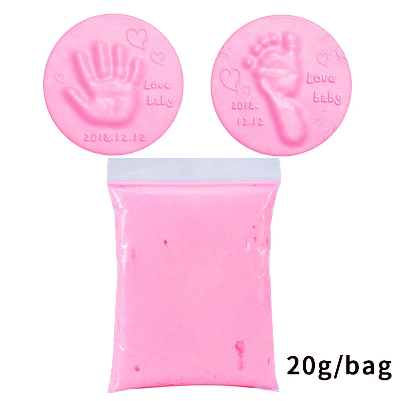 Soft Clay Baby Handprint Footprint Imprint Baby Care Hand And Foot Print Mud Fingerprint Anti-stress Kid Ink Pad Toy Prints Gift