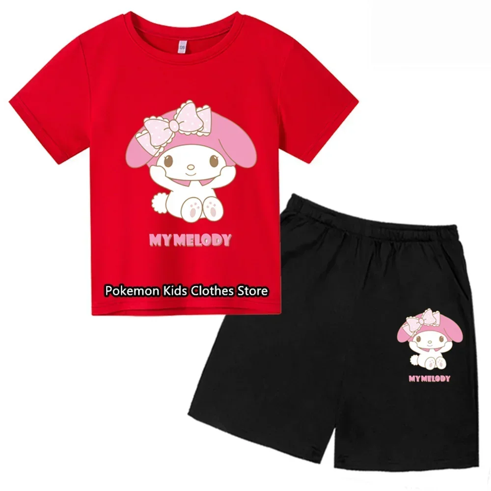 My Meoldy Tshirt Set Kids Baby Boys Clothing Sets Summer Girls Short Sleeve Sports T-shirt Shorts 2-piece Clothes