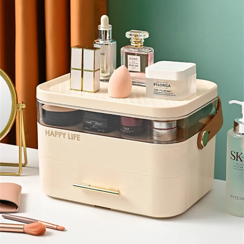 

Многофункциональный Настольный ящик для хранения косметики в скандинавском стиле, портативный домашний ящик для лекарств, ящик для хранения лекарств