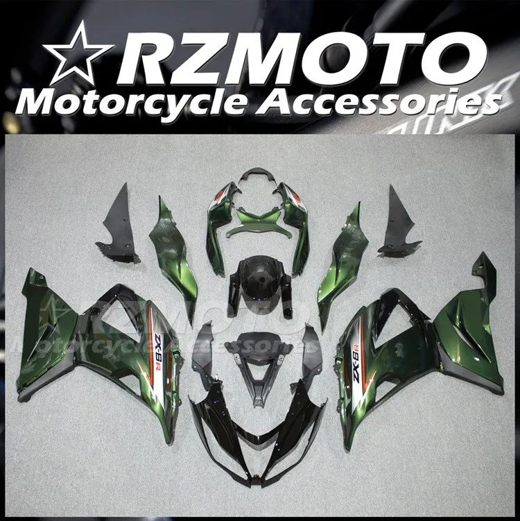 

Новый комплект обтекателей для мотоцикла ABS, подходит для Kawasaki Ninja ZX-6R 636 599 2013 2014 2015 2016 2017 2018 13 14 15 16 17 18, зеленый, на заказ
