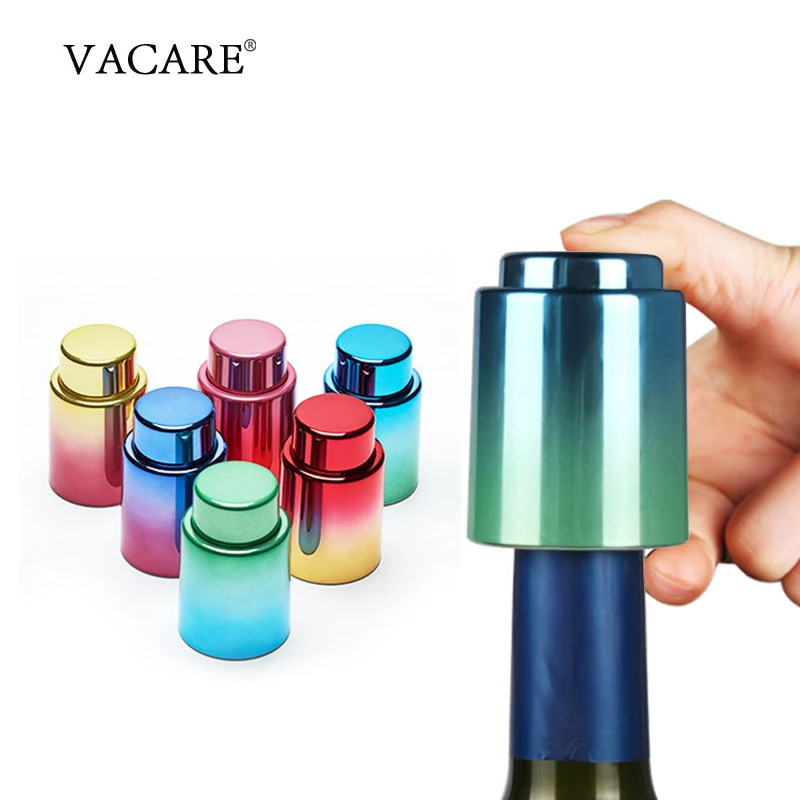 

Wine Stopper For Bottle Rainbow Wine Stopper Party Wine Bottle Corks Keep Freshness Airtight Bottle Sealer Bar Accessories 1pcs