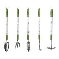 high quality telescopic stainless digging hoe transplanter edging knife fork hand trowel garden tool set