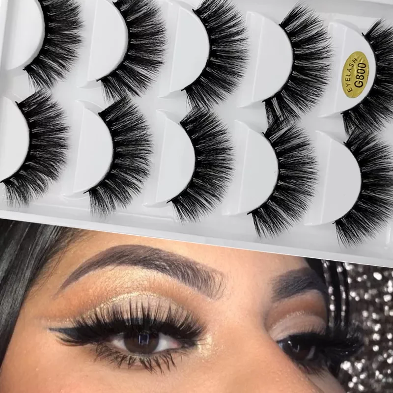 

5/10pairs natural false eyelashes fake lashes long makeup 3d mink lashes extension cilio eyelash mink eyelashe for makeup beauty