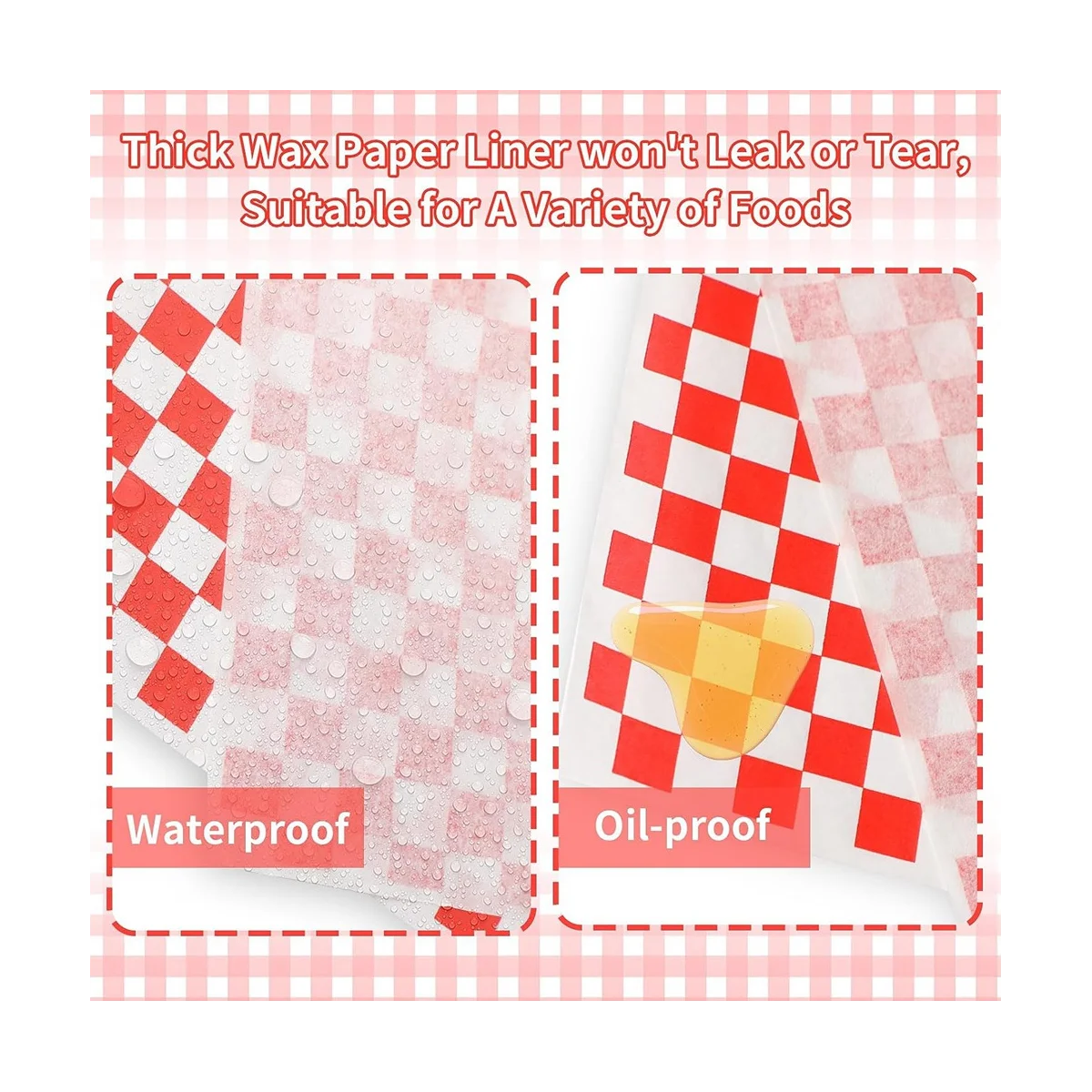 240 шт. клетчатая вощеная бумага сухие бумажные листы обертки для пищевых