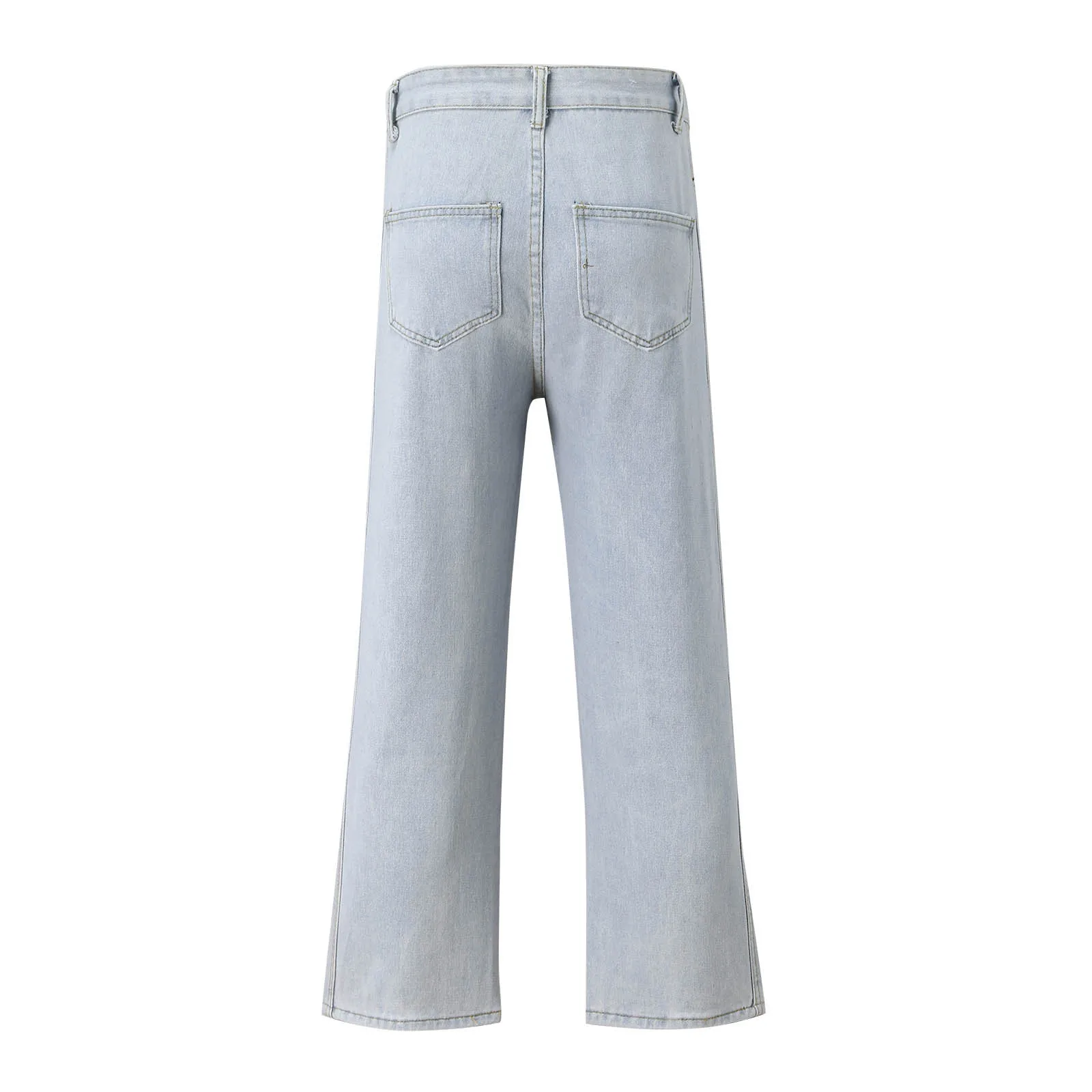Leg Men's Pants Plus-Size Street Jeans Fashion Trousers Loose Wide Men's pants
