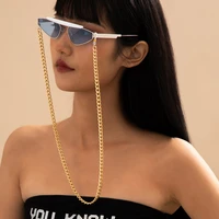 long hollow geometric chain glasses chain exaggerated metal tassel trend sunglasses chain accessories
