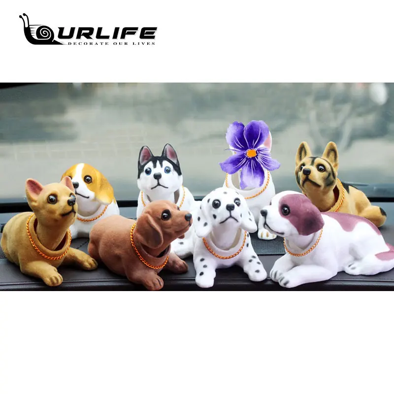 

Nodding Dog Funny Shaking Head Toys Cute Bobblehead Puppy Dolls Swing Car Ornaments Home Auto Interior Decor Car Dashboard Toys