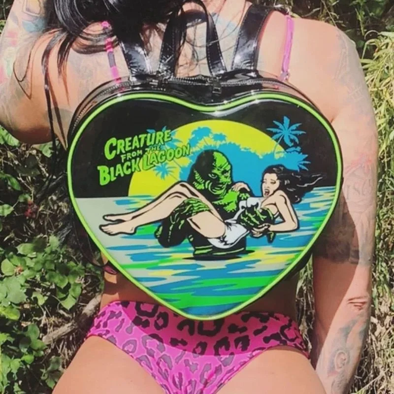 Y2K Women Korean Gothic Punk Crossbody Niche Book Bag Black Backpack Dark Academia Bags Schoolbag Girls Ladies Backpacks Alt Men