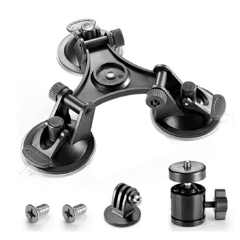

2X Car Holder Triple Vacuum Suction Cup Mount For DJI Osmo Pocket Camera Stabilizer Accessory With Expansion Adapter