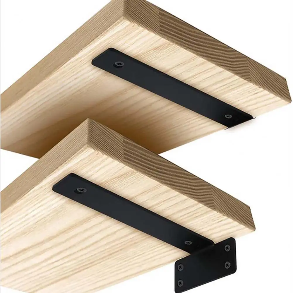 

Shelf Brackets Rustic Floating Shelf Brackets Heavy Duty Anti-slip Stainless Steel with Modern Iron Finish Metal Shelf Holders