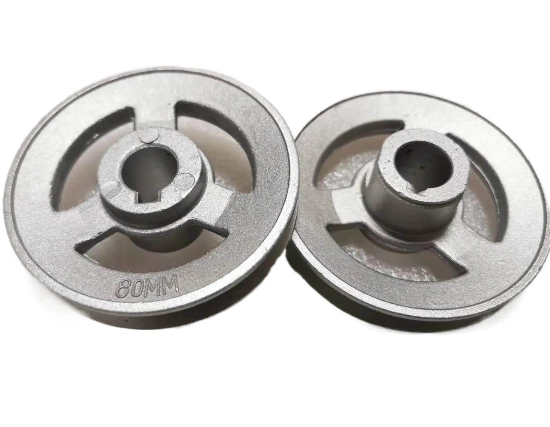 

2pcs Outer Diameter:80mm Inner Hole:15mm Industrial Sewing Clutch Motor Belt Pulley Electric Motor Wheel