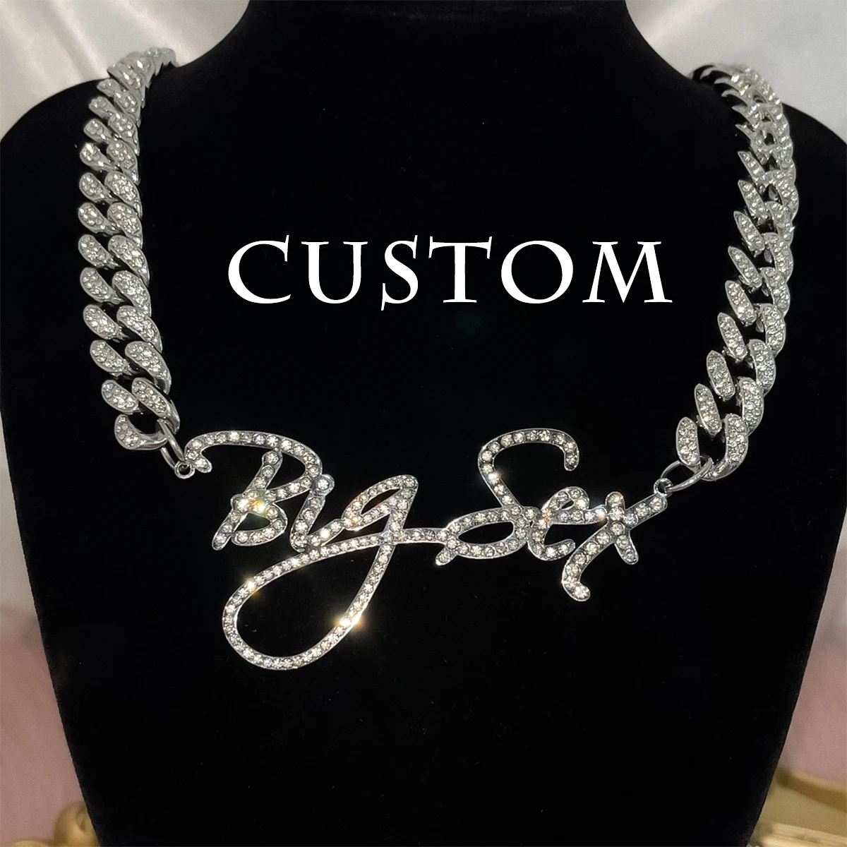 Ожерелье из кубинской глины с цирконием на заказ 13 мм мужское ожерелье в стиле