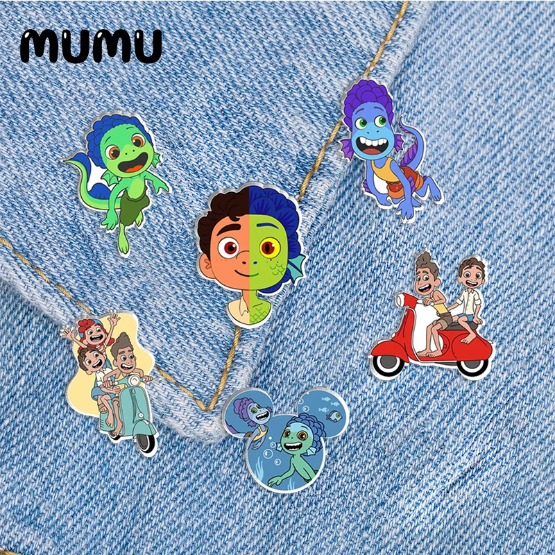 Новинка 2024 броши с лацканами Luca из фильма Милые Акриловые Броши ручной работы