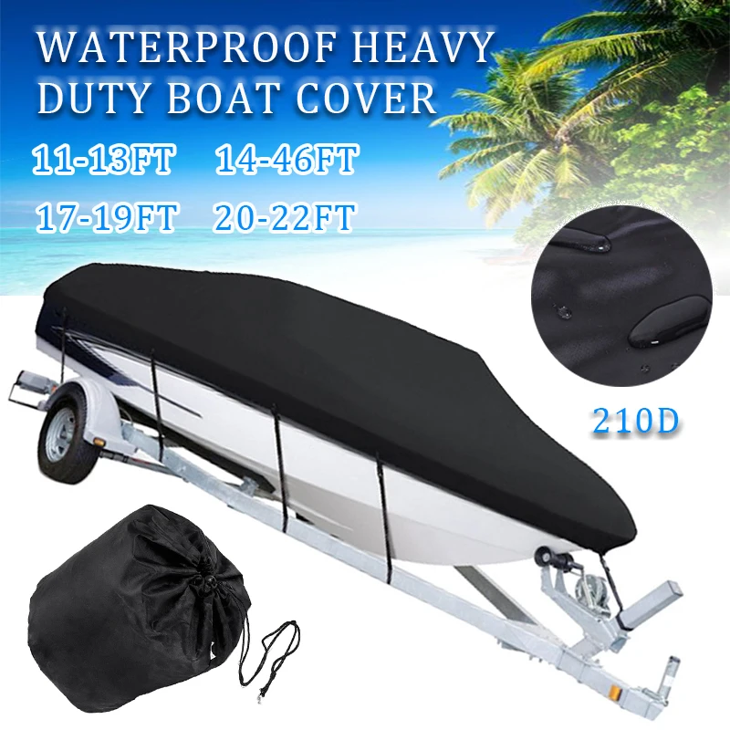 210D Yacht Boat Cover Water Resistant Scratch-proof Anti-UV Protector Fishing Speedboat V-shape Canvas For Boat Cover Tent
