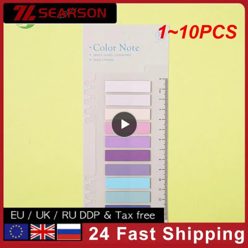 

1~10PCS 200 Sheets Sticky Notes Set with Ruler for Index Tabs Page Markers To Do List Planners School Office Stationery Supplies