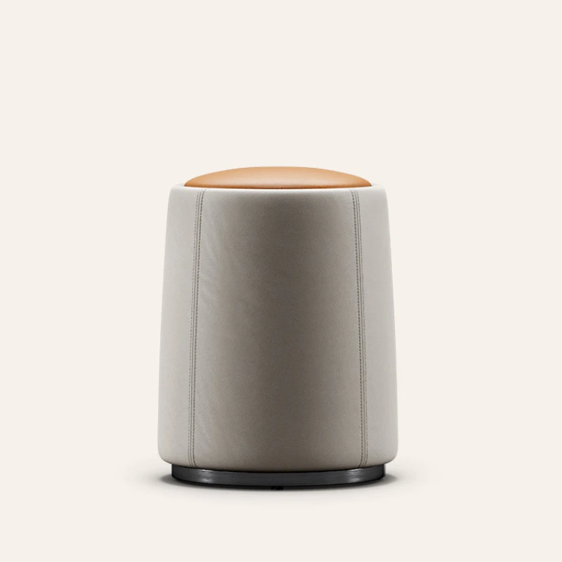 

Light luxury leather stool, small stool, low stool, round stool, stool, stool, guest stool, shoe stool