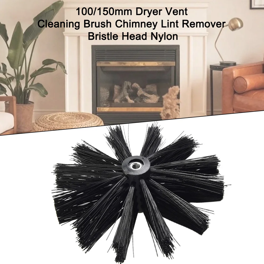 

100/150mm Dryer Vent Cleaning Brush Chimney Lint Remover Bristle Head Nylon Hexagonal Rod Cleaning Household Tool Accessories