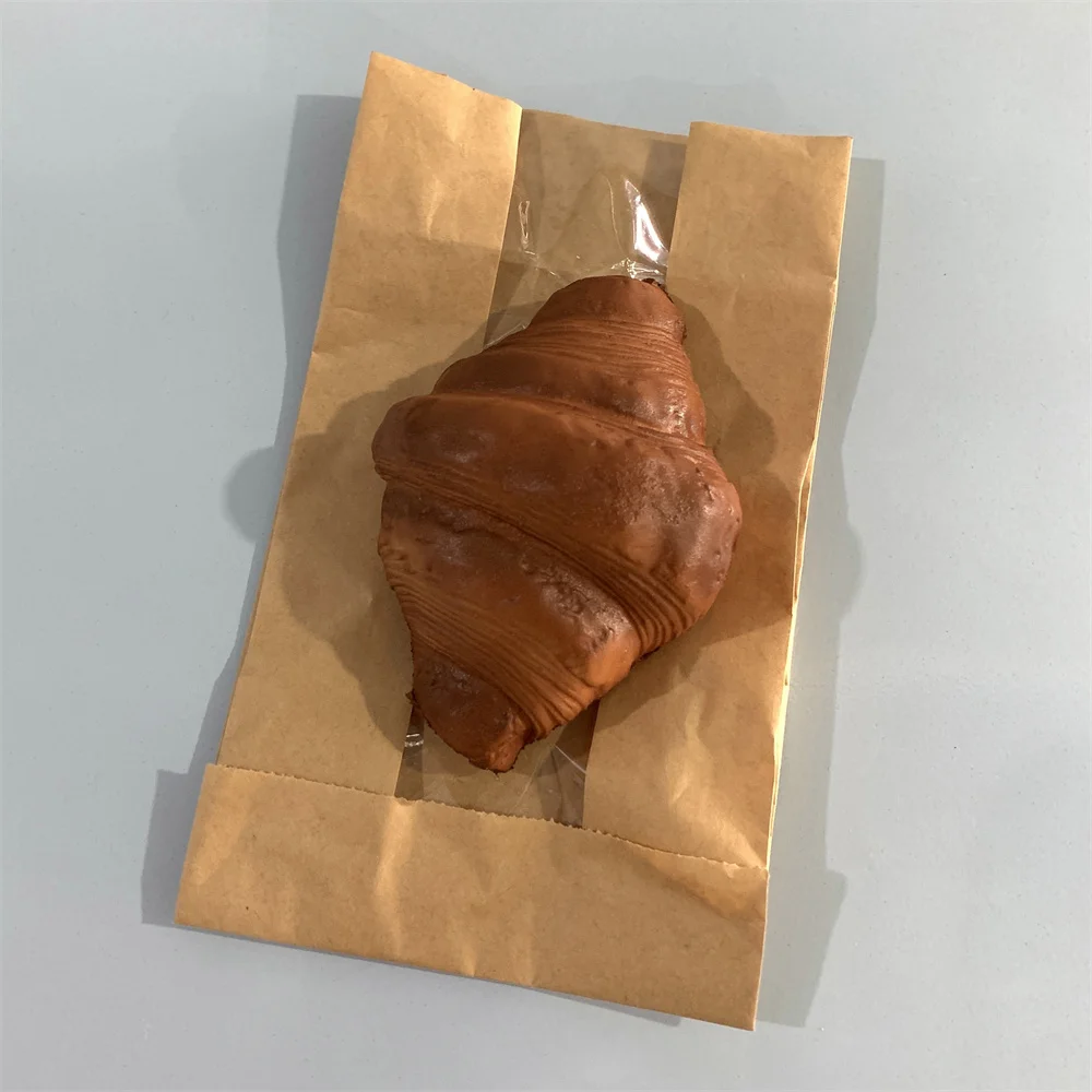 Новая пластиковая упаковочная сумка для имитации еды какао-круассаны 4 5 дюйма