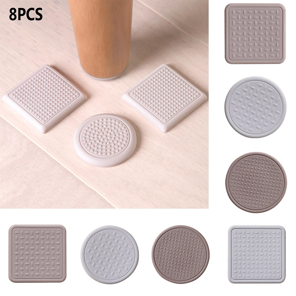 

8PCS Home Mute Table Leg Caps Self-Adhesive Furniture Leg Pad Floor Protector Sofa Chair Feet Cover