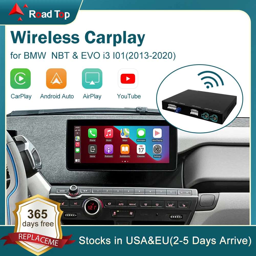 Беспроводной CarPlay для BMW i3 I01 NBT система EVO 2013-2020 с Android Авто Mirror Link AirPlay функция