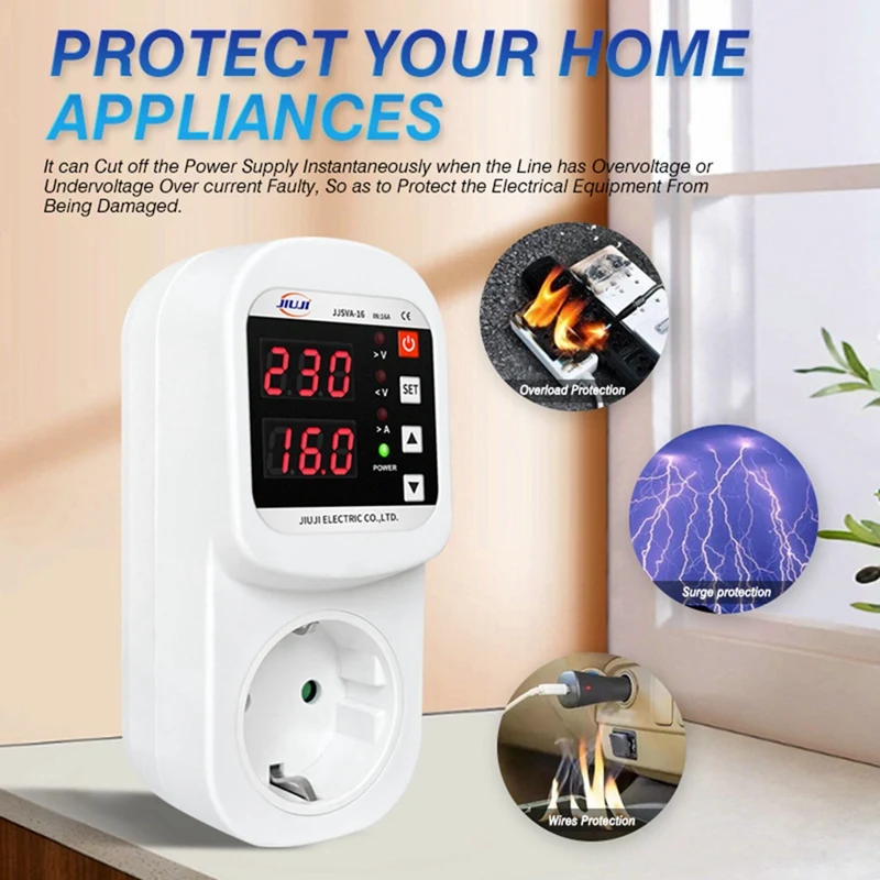 1 шт. автоматическая защита от напряжения и тока 16 А
