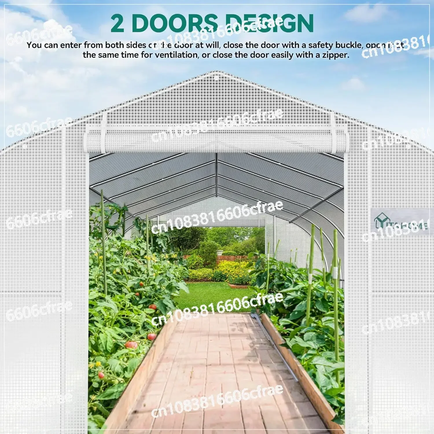 Зеленый дом 30x10x6 5 футов сверхмощная большая туннельная теплица уличная прогулка