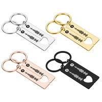 2pcs customized code favorite song keychain music teacher for women men stainless steel keyring laser engrave spotify jewelry