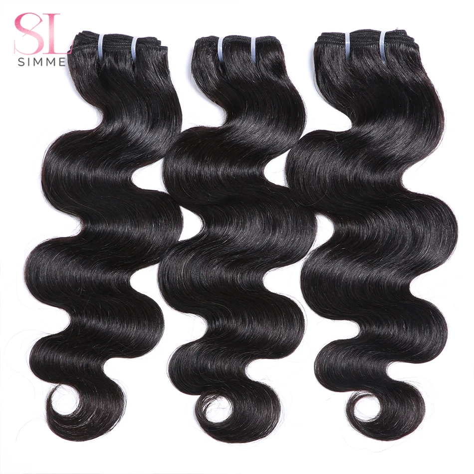 

Body Wave Bundles 1/3/4 PCS Human Hair Bundles 8-20" Remy Hair Extensions Brazilian Weave Hair Bundles 10A Natural Color SIMMEL