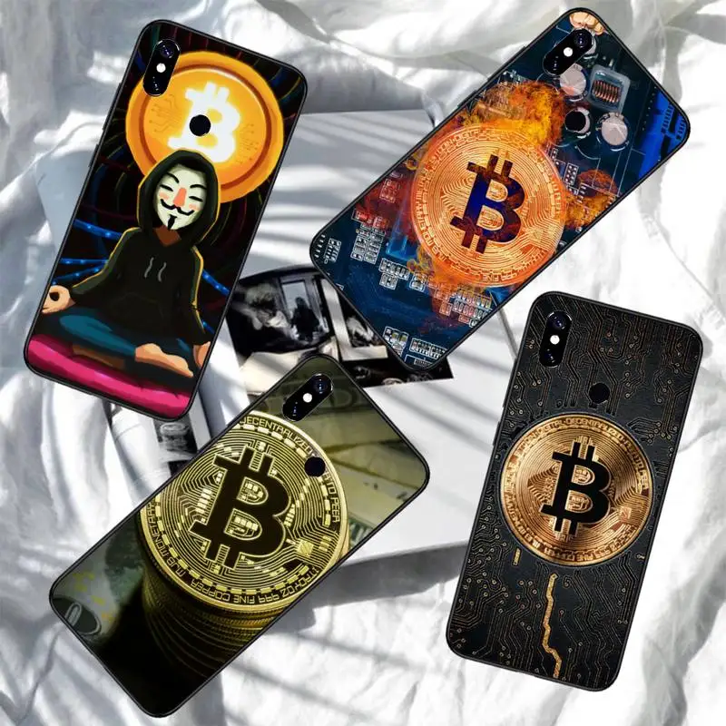 

I Love Accept Bitcoin pattern Phone Case For Xiaomi Redmi note 7 8 9 11 i t s 10 A poco f3 x3 pro lite funda shell coque cover