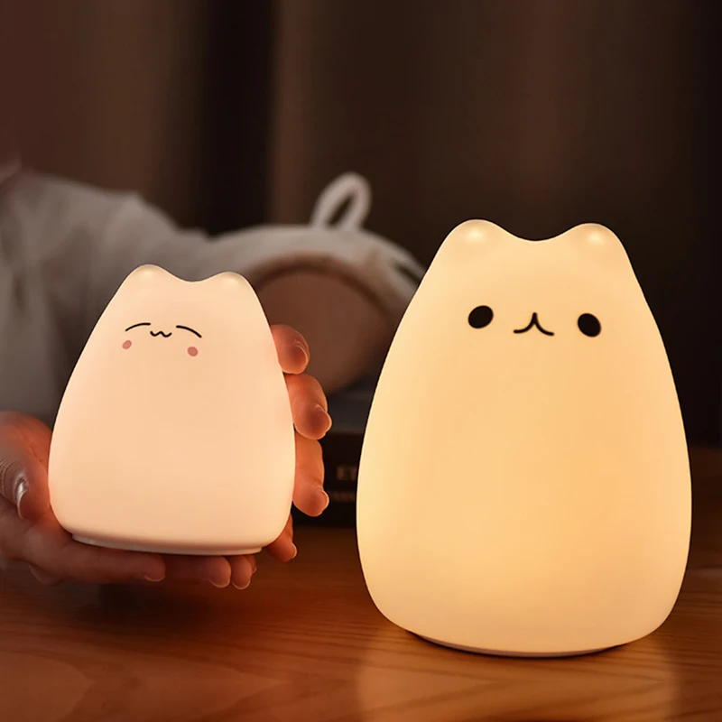 

Silicone Night Lights Children's Cartoon Gifts Toy Lamps Bedroom Bedside Atmosphere Lighting Creative Multicolor Led Nigh Light