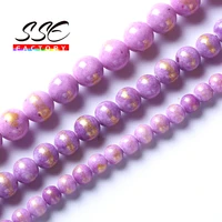 natural purple lapis lazuli jades beads for jewelry making smooth stone round loose beads diy bracelets necklaces 15 4 6 8 10mm