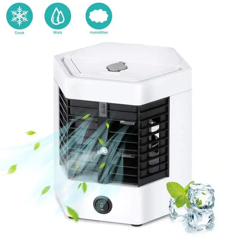 

Portable Air Conditioners Mini Desktop Humidifier Cooler Powerful Quiet Lightweight and Portable Space Cooler For Bedroom Office