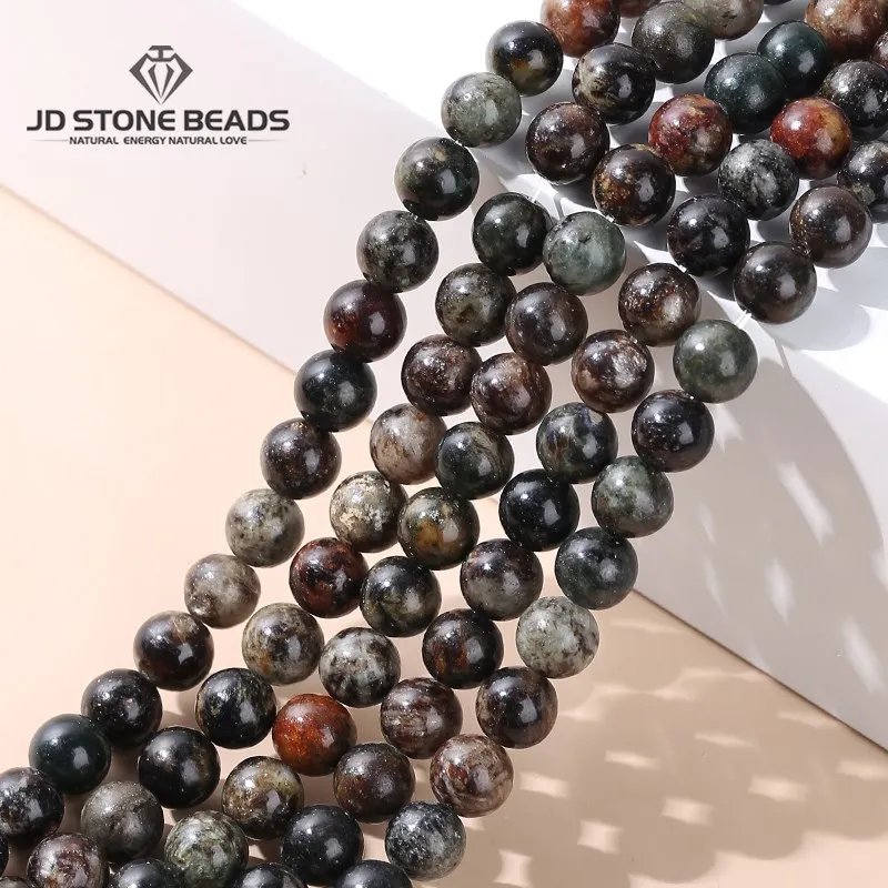 

Natural Stone Biotite Beads Loose Round Minerals 4 6 8mm Pick Size For Jewelry Making Diy Necklace Bracelet Accessories Gifts
