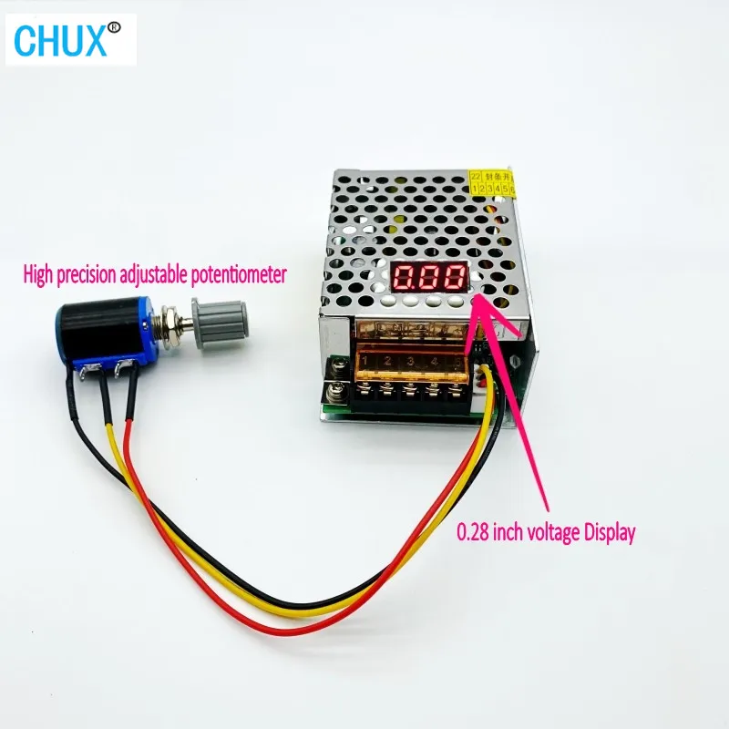 

CHUX 25W Digital Display Voltage Adjustable Switching Regulated Power Supply AC to DC Converter 110v 220v to 0-12V 24v 36v