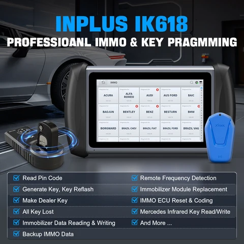 XTOOL InPlus IK618 IMMO Инструмент Программирования Ключей, Автомобильные Диагностические Инструменты, Программатор Ключей, Все Потерянные Ключи & Добавление Ключа, С KC100, PK X100 PAD3, 2Года Бесплатного Обновления