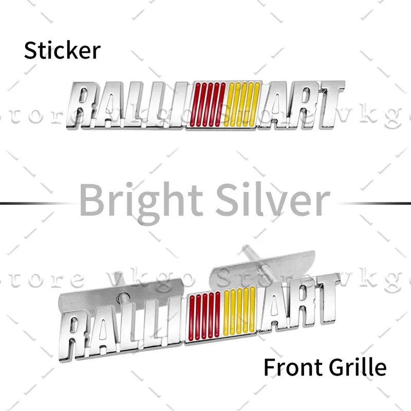 

Автомобильный декор 3D металлический логотип RALLIART, передняя решетка, эмблема, наклейка для Mitsubishi Lancer Competition Outlander ASX, наклейки на задний багажник