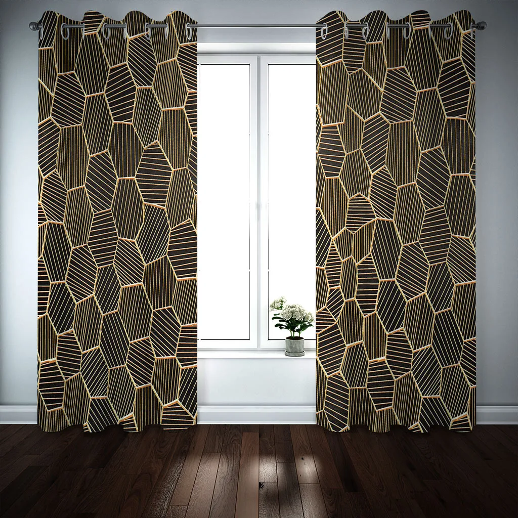 Customized Curtain For Children'S Room Scandinavian Geometric Background 3D Cheap Modern Printing Living Bedroom H