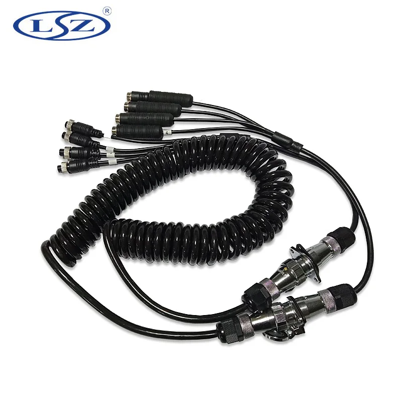 LSZ source factory wholesale spring electric cable 24v for china plug wire set KMCable for car/ship monitor video wiring