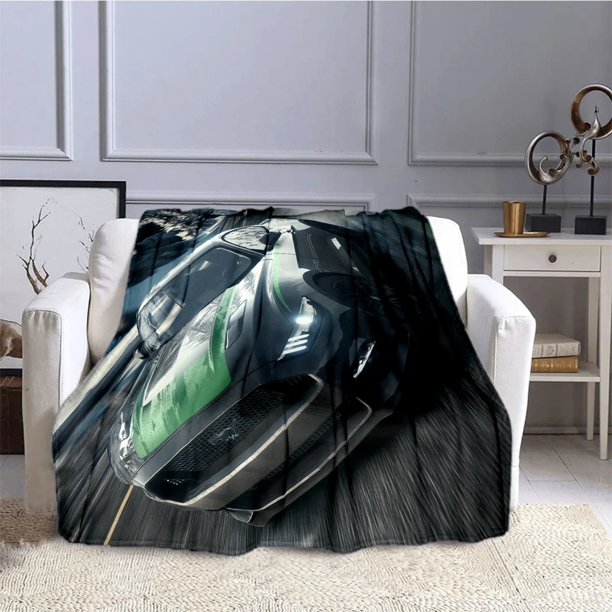 Одеяло детское Фланелевое мягкое и удобное для скоростных гонок дома