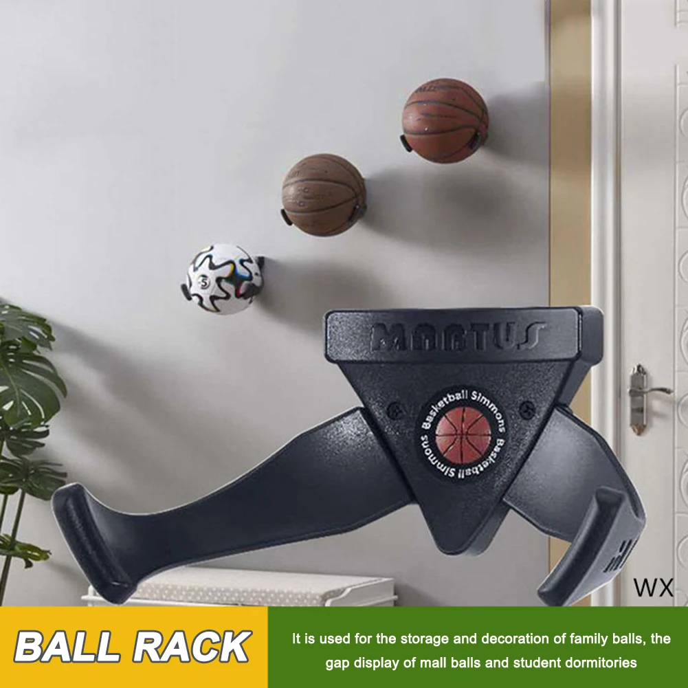 

Rugby Exercise Ball Storage Organizer Support Rack Multi-function Basketball Soccer Volleyball Football Display Stand Holder